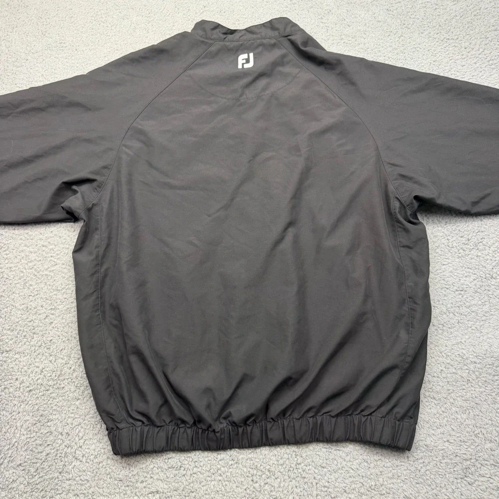 FootJoy‎ 1003495 Mens Large Black Snap Mock Neck Raglan Golf Windbreaker Jacket